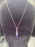 Amethyst & Blue Topaz Pendant