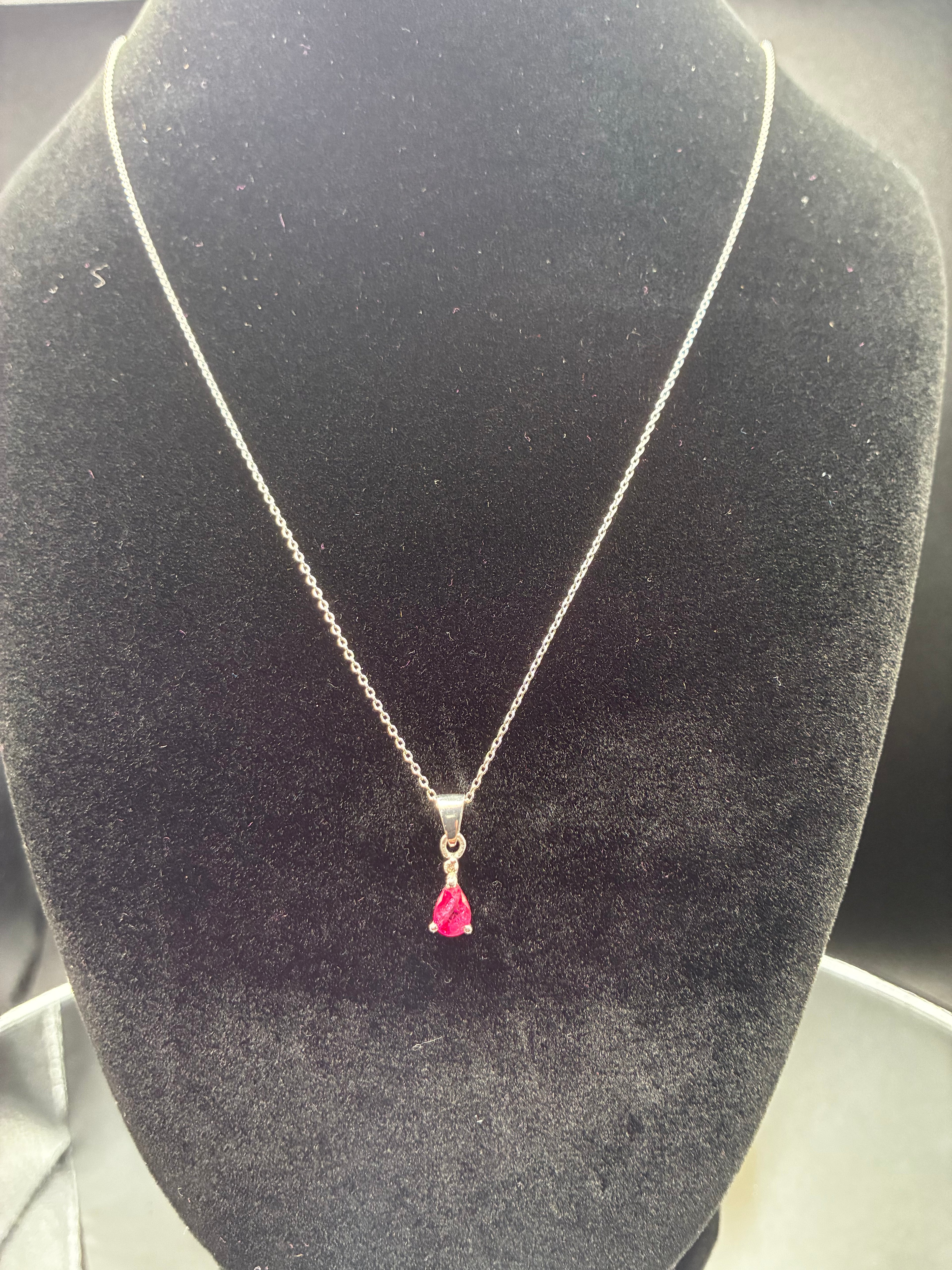 Pear Shaped Precious Stone Pendant