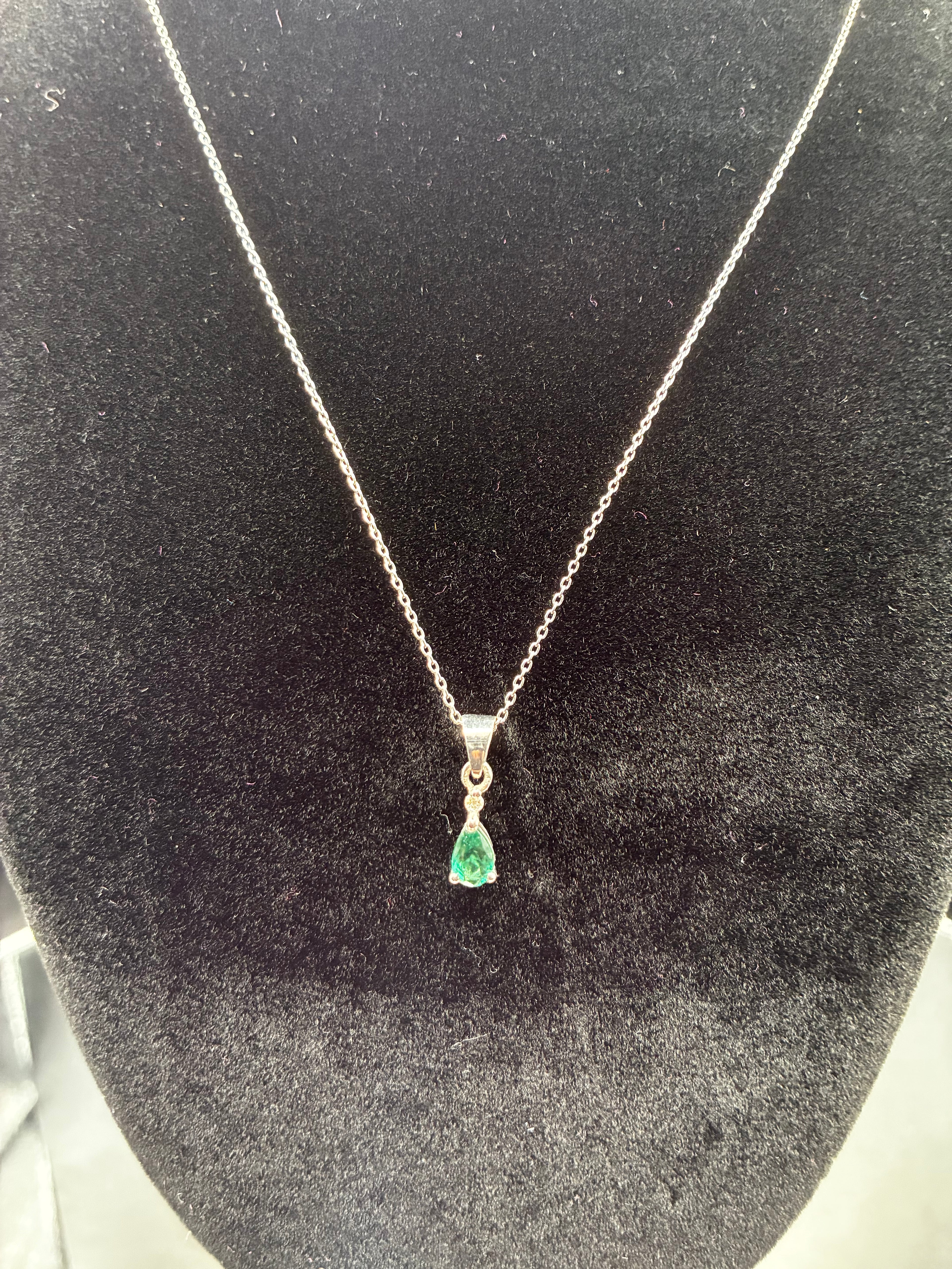 Pear Shaped Precious Stone Pendant