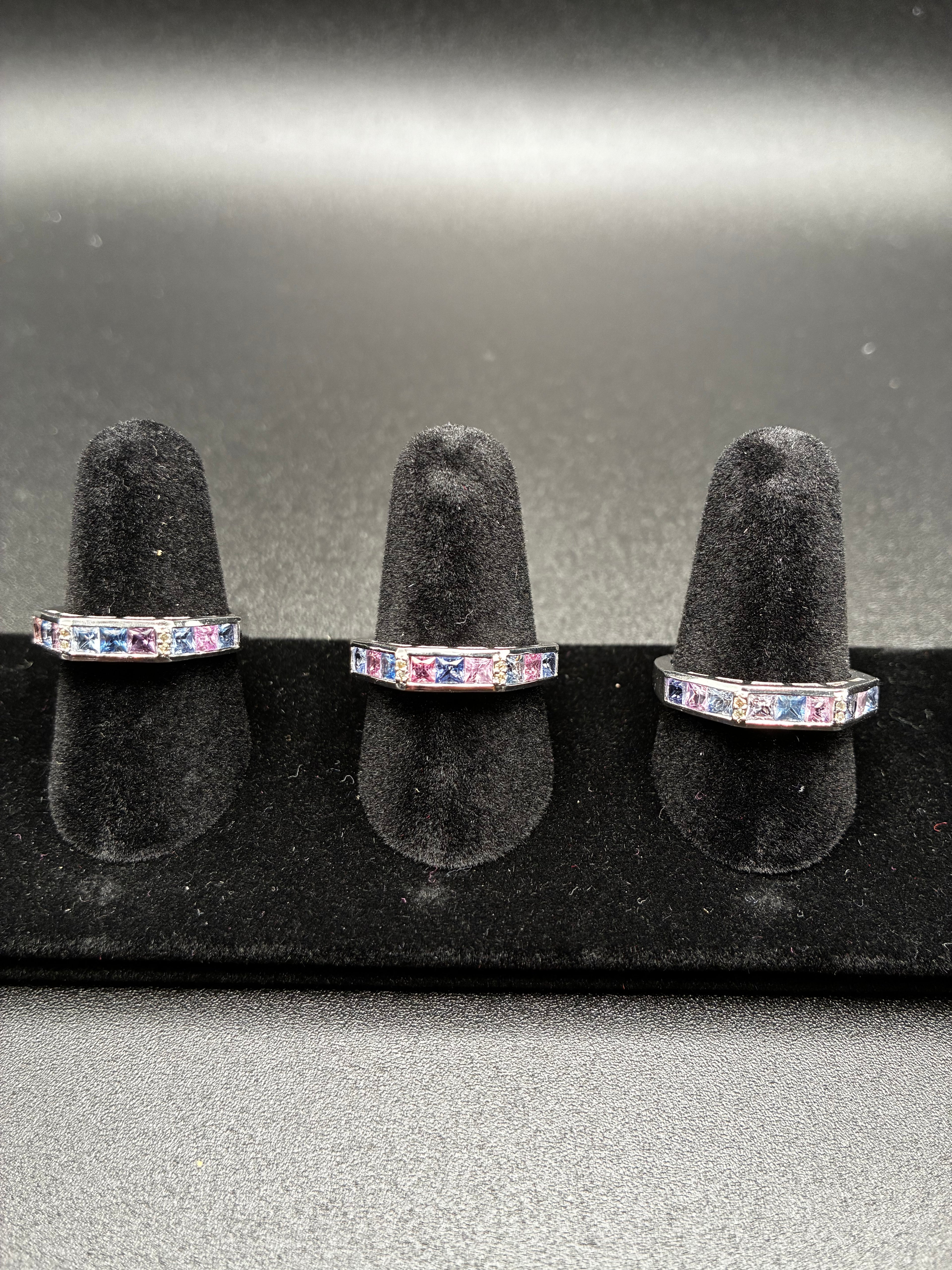 Purple Sapphire Ring with Diamond Accents