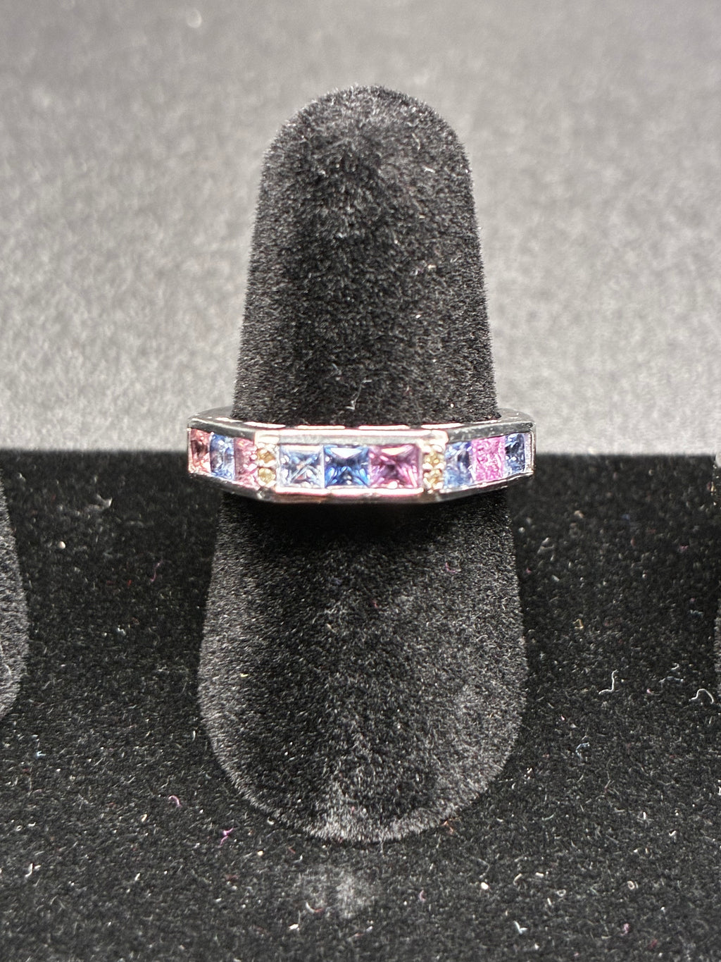 Purple Sapphire Ring with Diamond Accents
