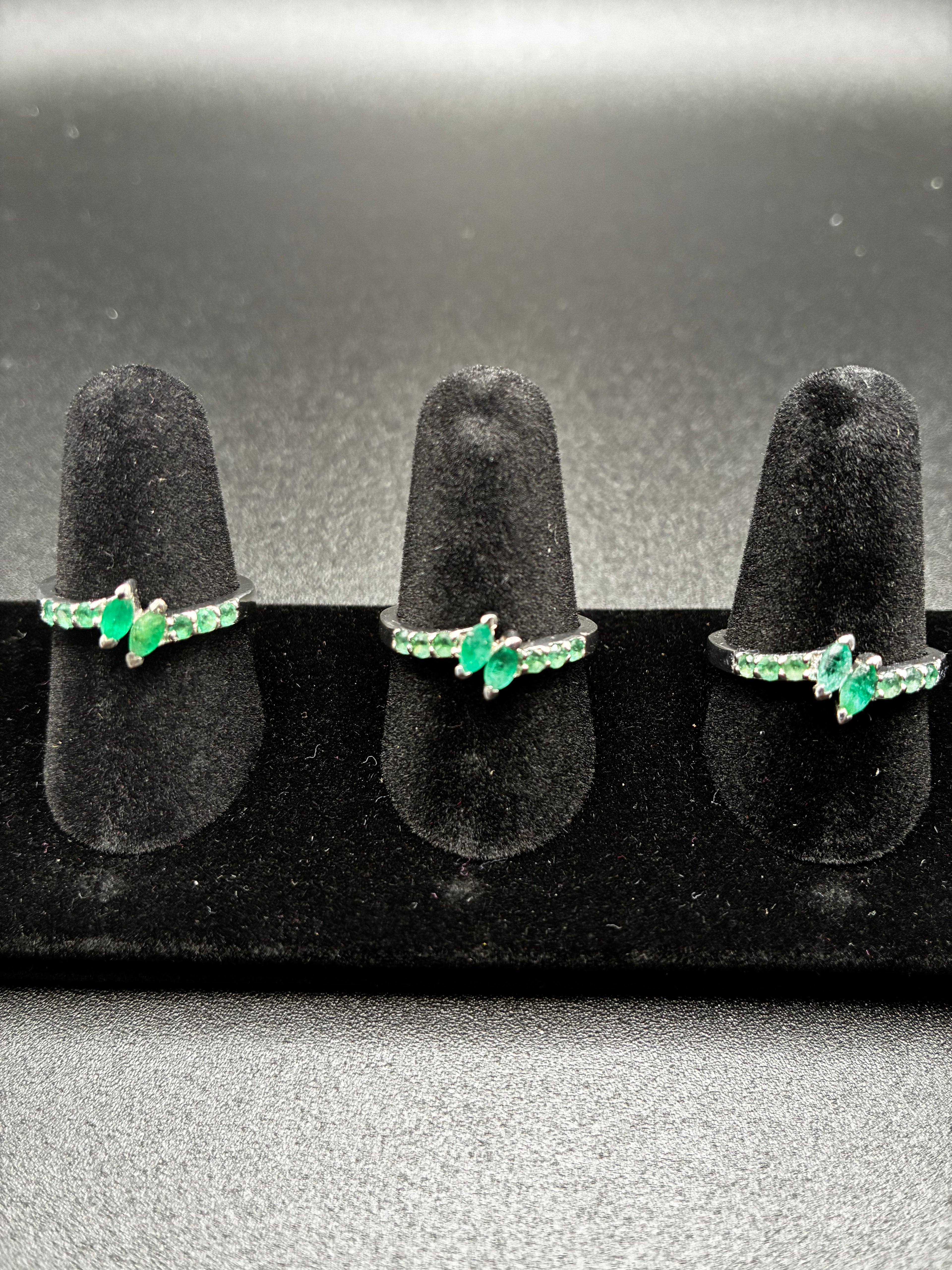 Marquise Cut Emerald Ring