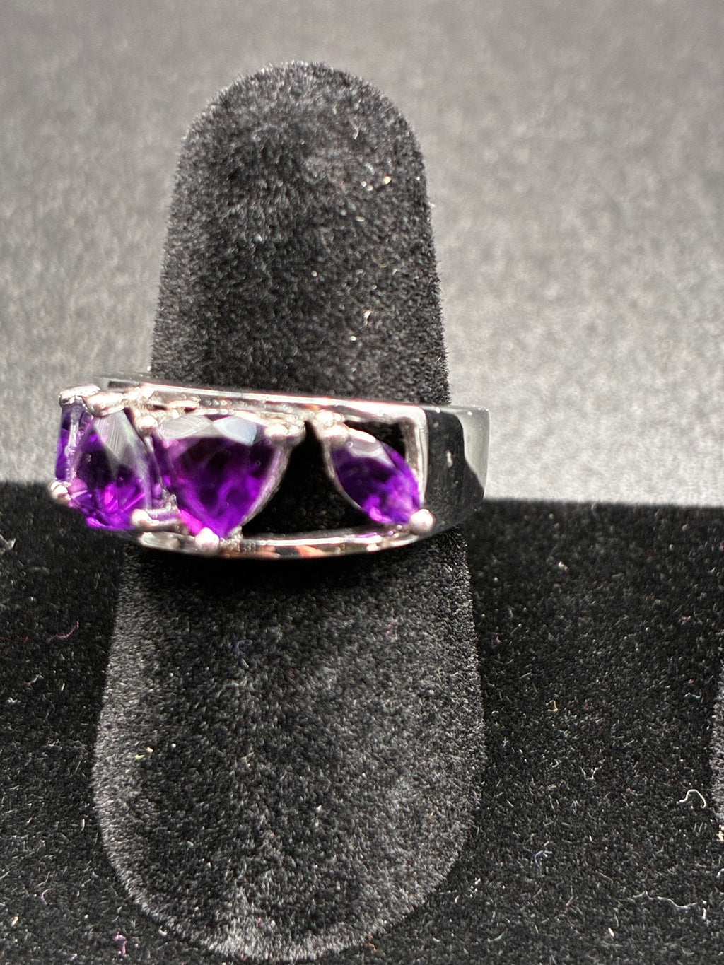 Trilliant & Marquise Cut Amethyst Ring