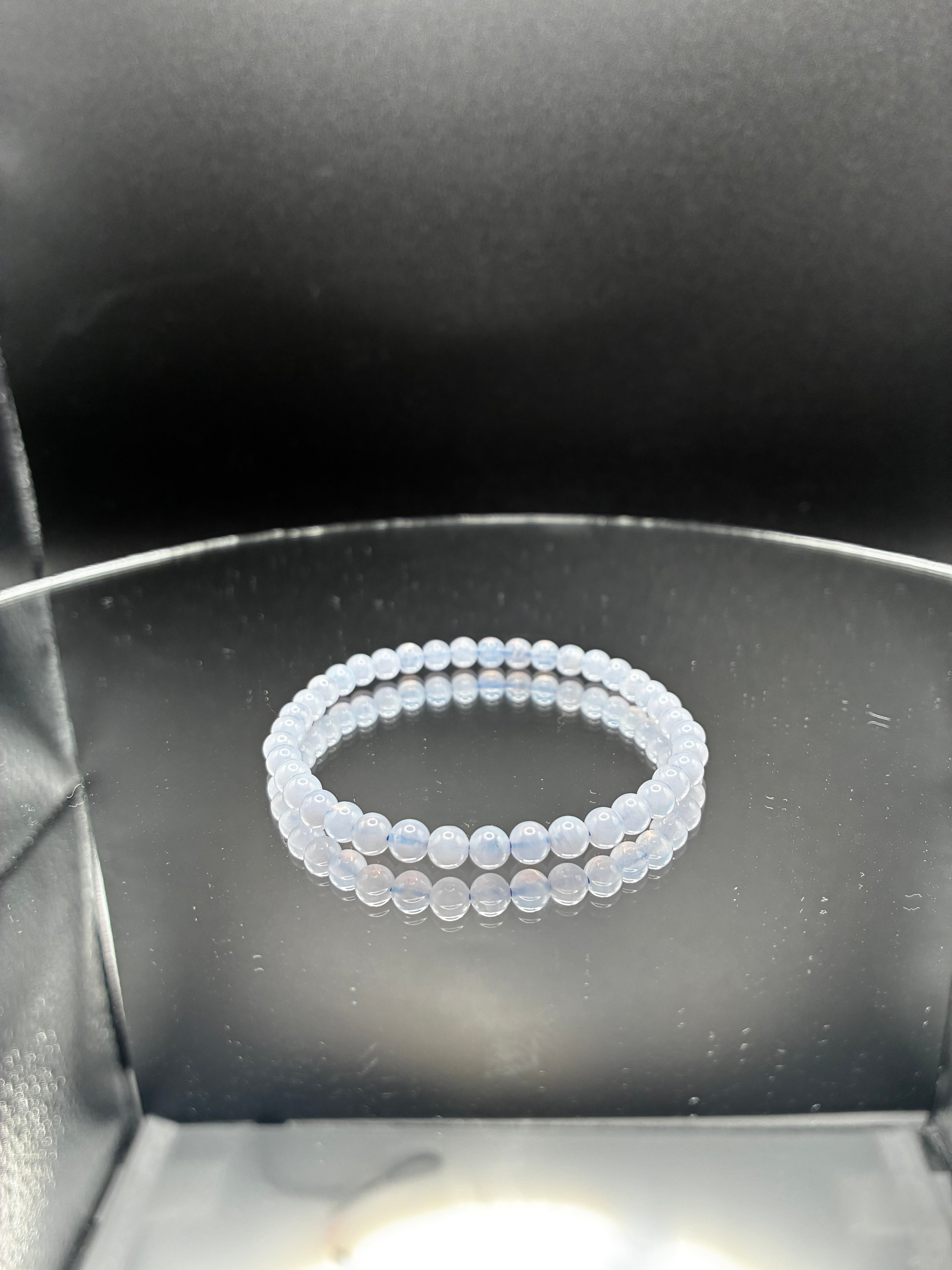 4mm Blue Lace Agate Bracelet