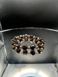 Ice Obsidian Cube Beads Bracelet