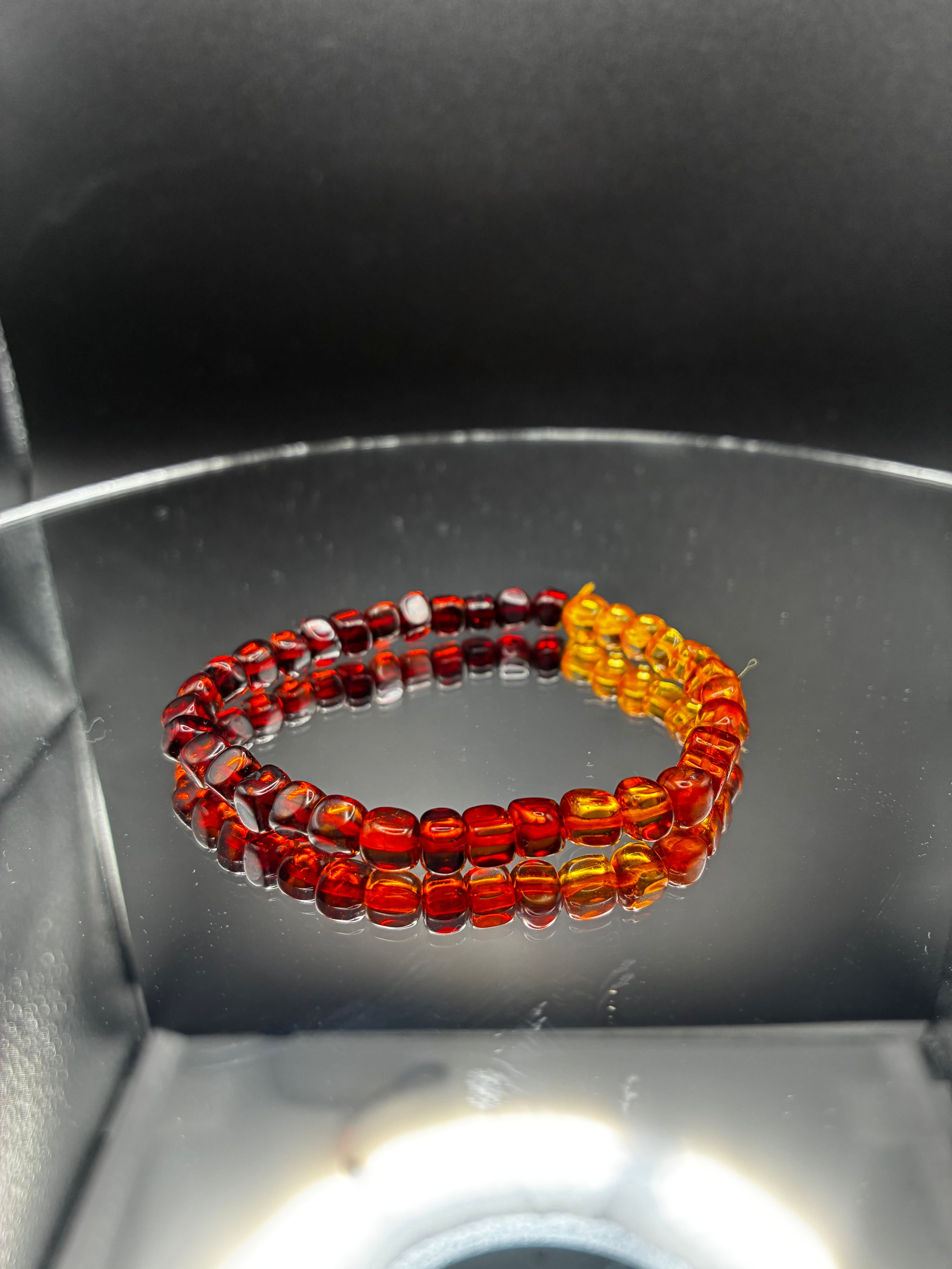 5mm Amber Freeform Bracelet